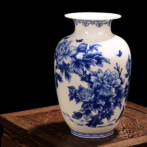 陶瓷插花花瓶 创意客厅白色干花花器